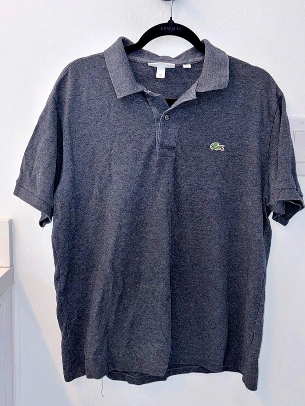 Lacoste Classic Fit Men's Polo Gray size 5 Large
